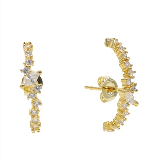 white gold Zirconia earring - Picture 4 of 6